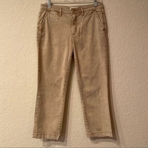 Anthropologie Tan Chino Slim Pants